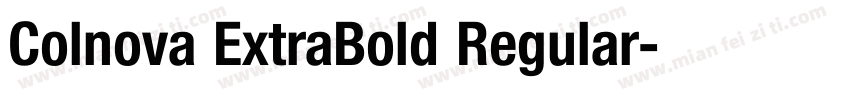 Colnova ExtraBold Regular字体转换
